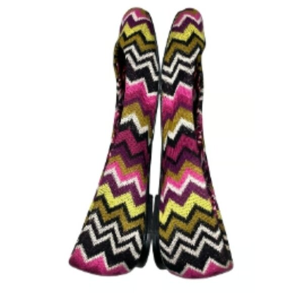 Missoni For Target Womens Ballet Flats Size 9.5M Multicolor Chevron Fabric - Picture 5 of 8